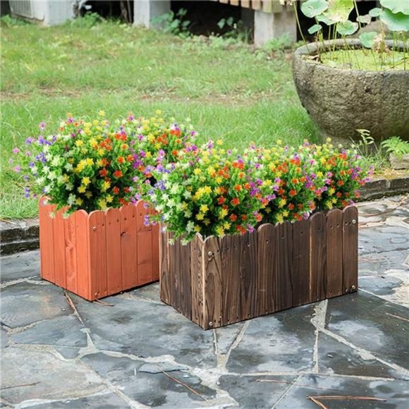 5 Bundles Artificial Flowers for Outdoors, UV Resistant Faux Outdoor Flowers - Picture 6 of 6